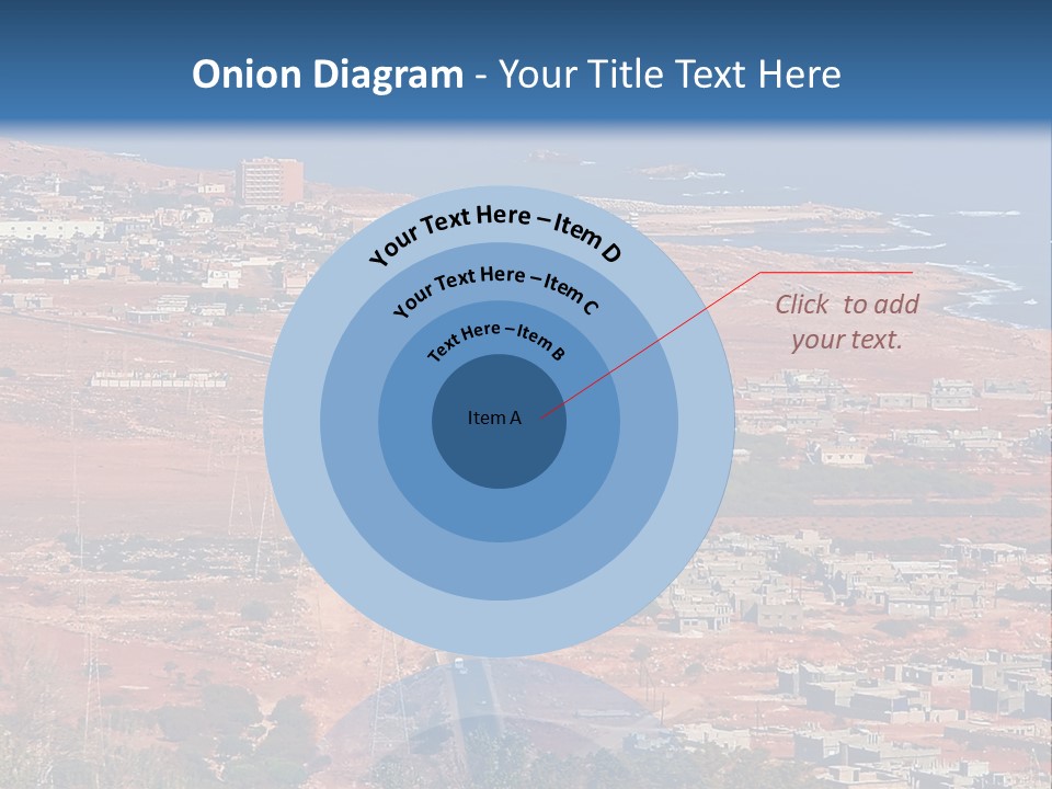 An Aerial View Of A City With A Blue Sky PowerPoint Template