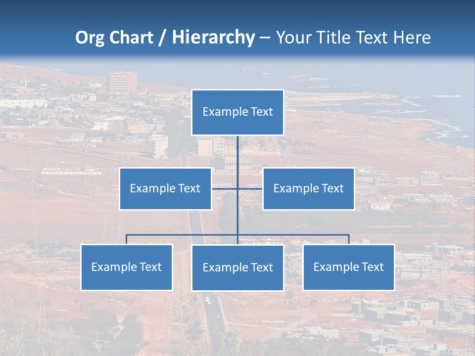 An Aerial View Of A City With A Blue Sky PowerPoint Template