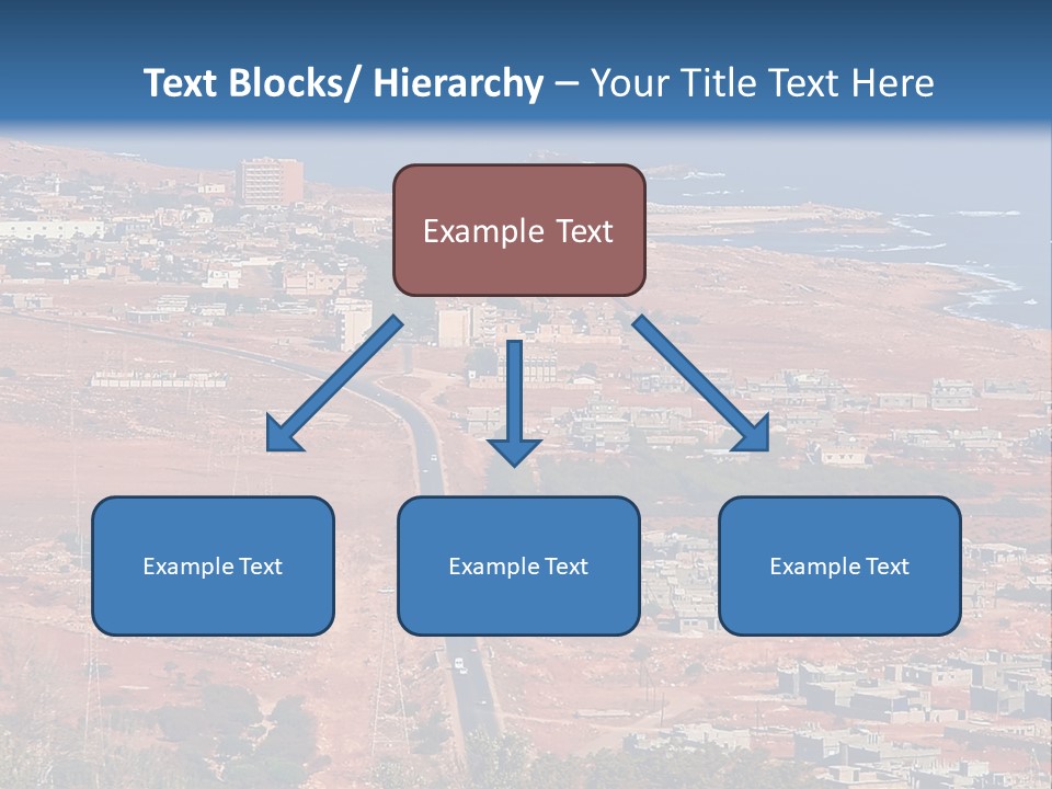 An Aerial View Of A City With A Blue Sky PowerPoint Template