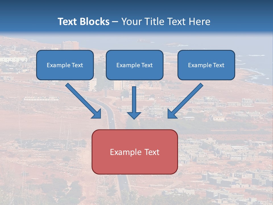 An Aerial View Of A City With A Blue Sky PowerPoint Template
