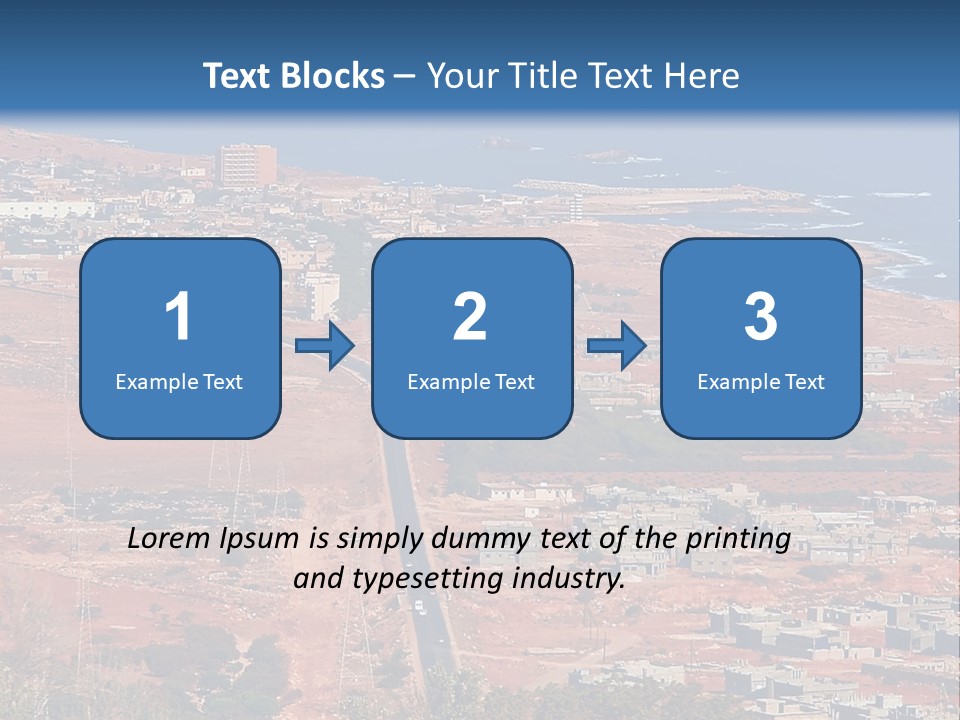 An Aerial View Of A City With A Blue Sky PowerPoint Template
