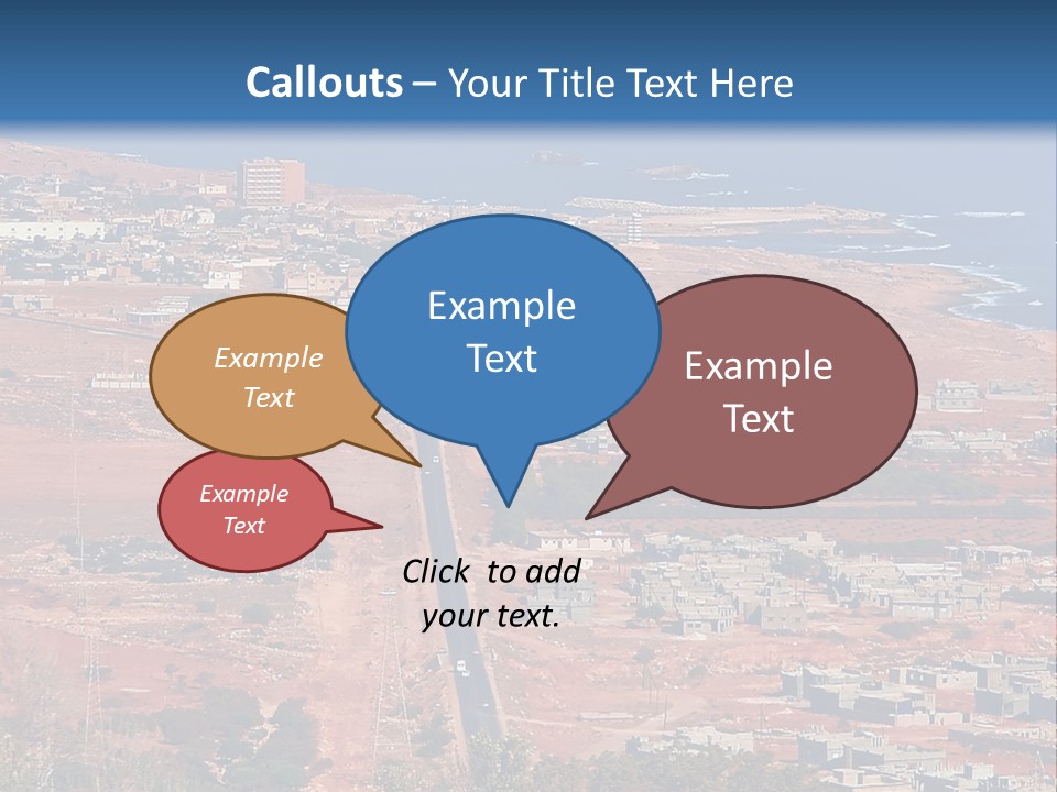 An Aerial View Of A City With A Blue Sky PowerPoint Template