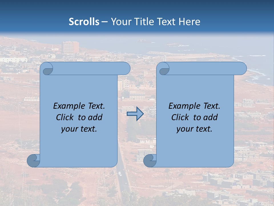 An Aerial View Of A City With A Blue Sky PowerPoint Template