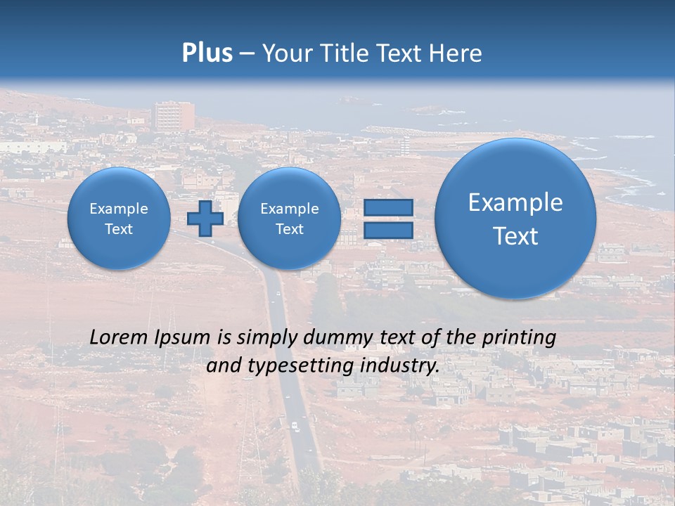An Aerial View Of A City With A Blue Sky PowerPoint Template
