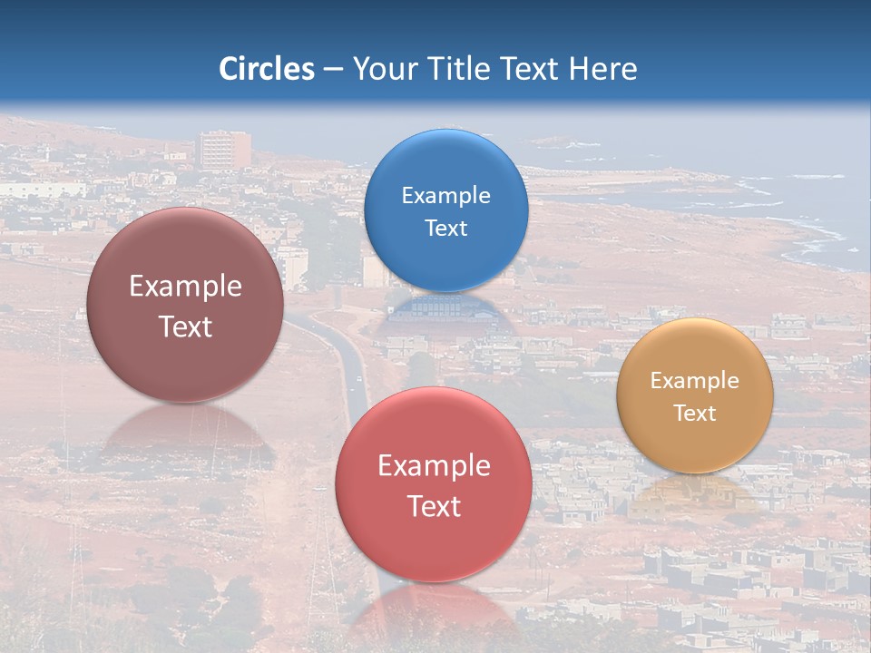 An Aerial View Of A City With A Blue Sky PowerPoint Template
