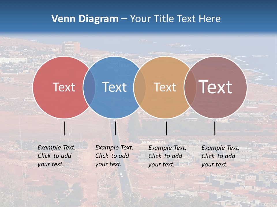 An Aerial View Of A City With A Blue Sky PowerPoint Template