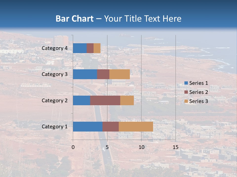 An Aerial View Of A City With A Blue Sky PowerPoint Template
