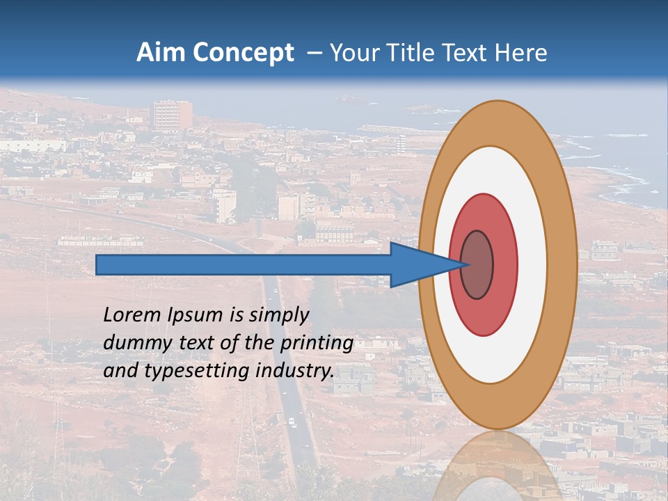 An Aerial View Of A City With A Blue Sky PowerPoint Template