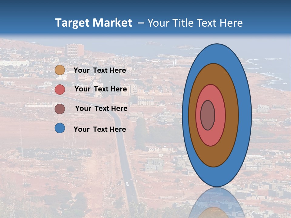 An Aerial View Of A City With A Blue Sky PowerPoint Template