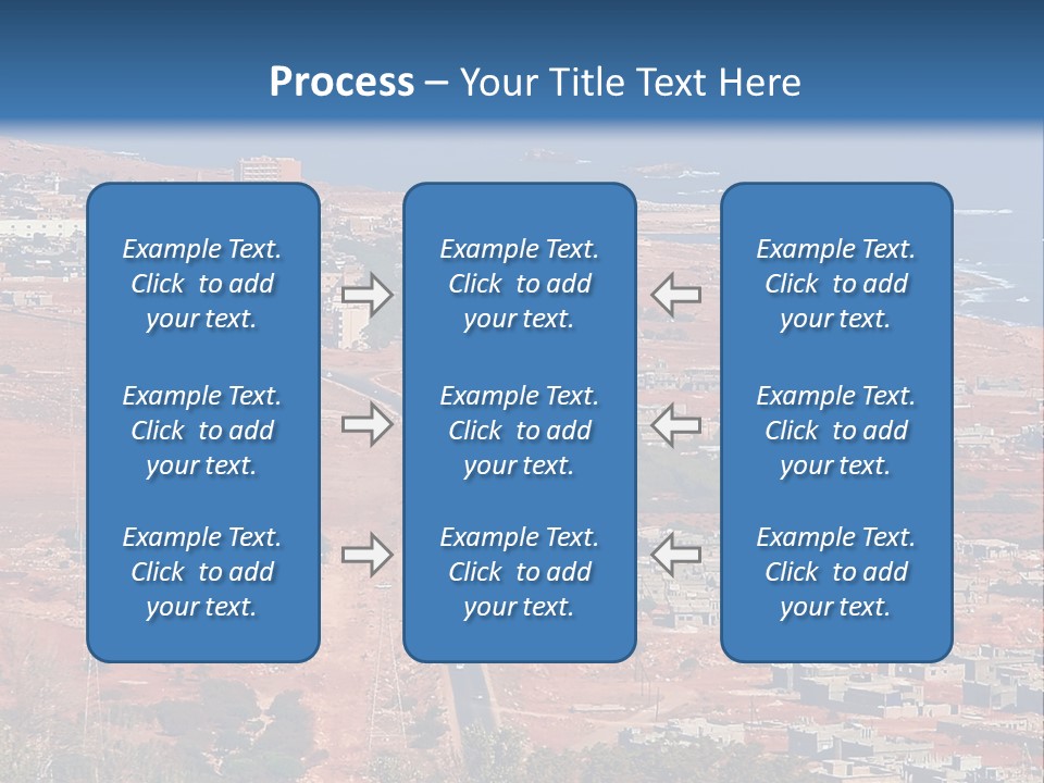 An Aerial View Of A City With A Blue Sky PowerPoint Template