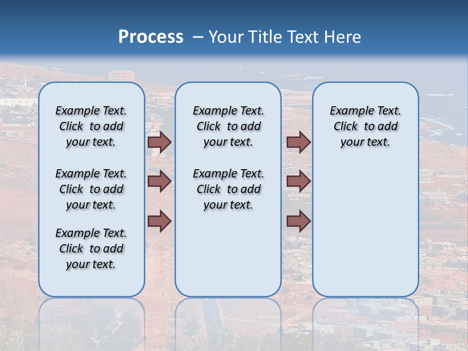 An Aerial View Of A City With A Blue Sky PowerPoint Template