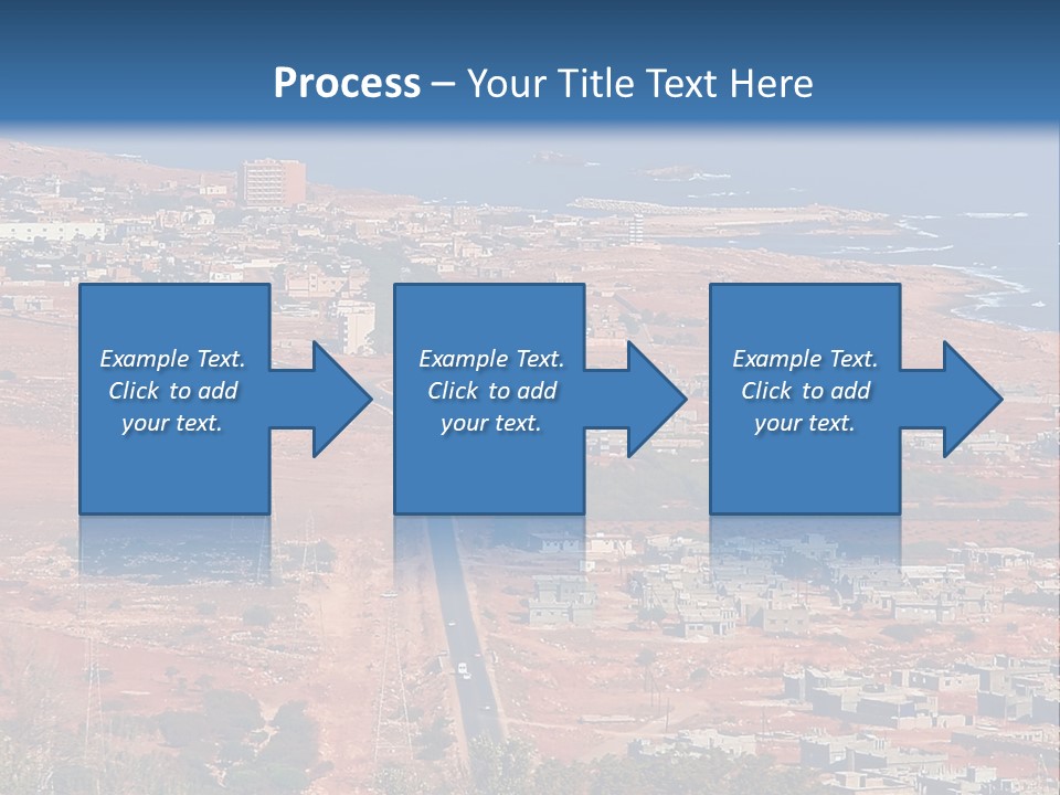 An Aerial View Of A City With A Blue Sky PowerPoint Template