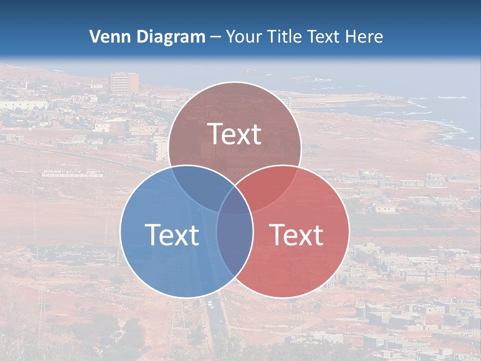 An Aerial View Of A City With A Blue Sky PowerPoint Template