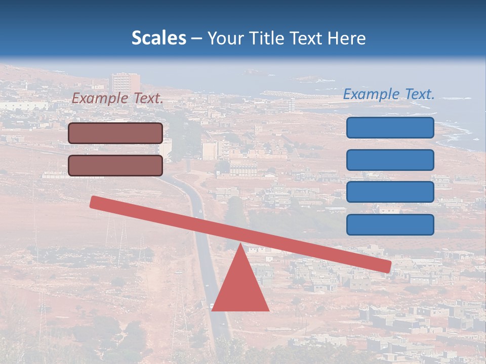 An Aerial View Of A City With A Blue Sky PowerPoint Template