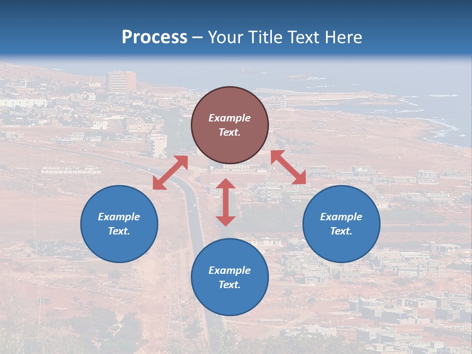 An Aerial View Of A City With A Blue Sky PowerPoint Template