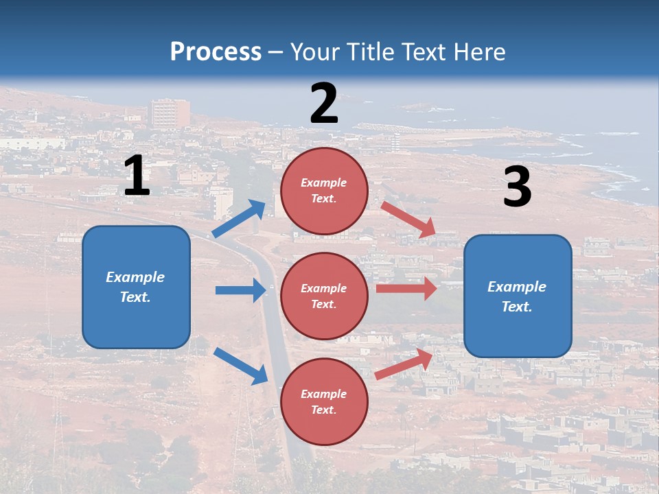An Aerial View Of A City With A Blue Sky PowerPoint Template