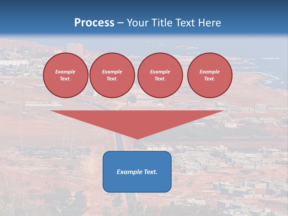 An Aerial View Of A City With A Blue Sky PowerPoint Template