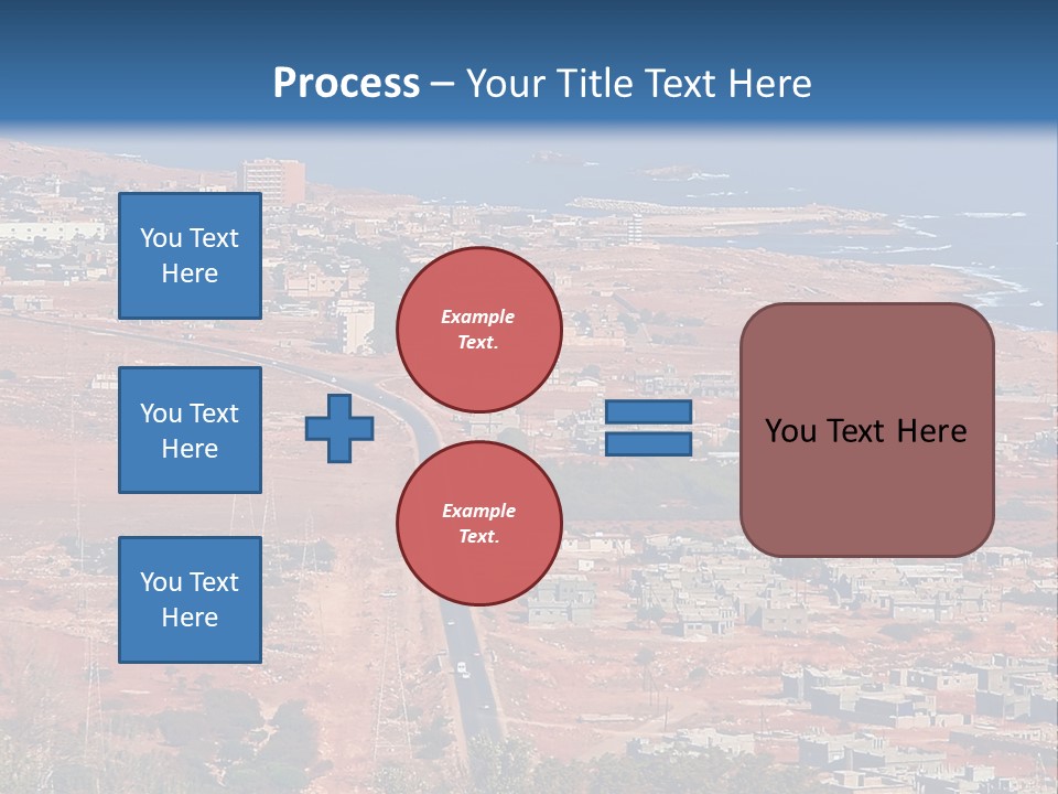 An Aerial View Of A City With A Blue Sky PowerPoint Template