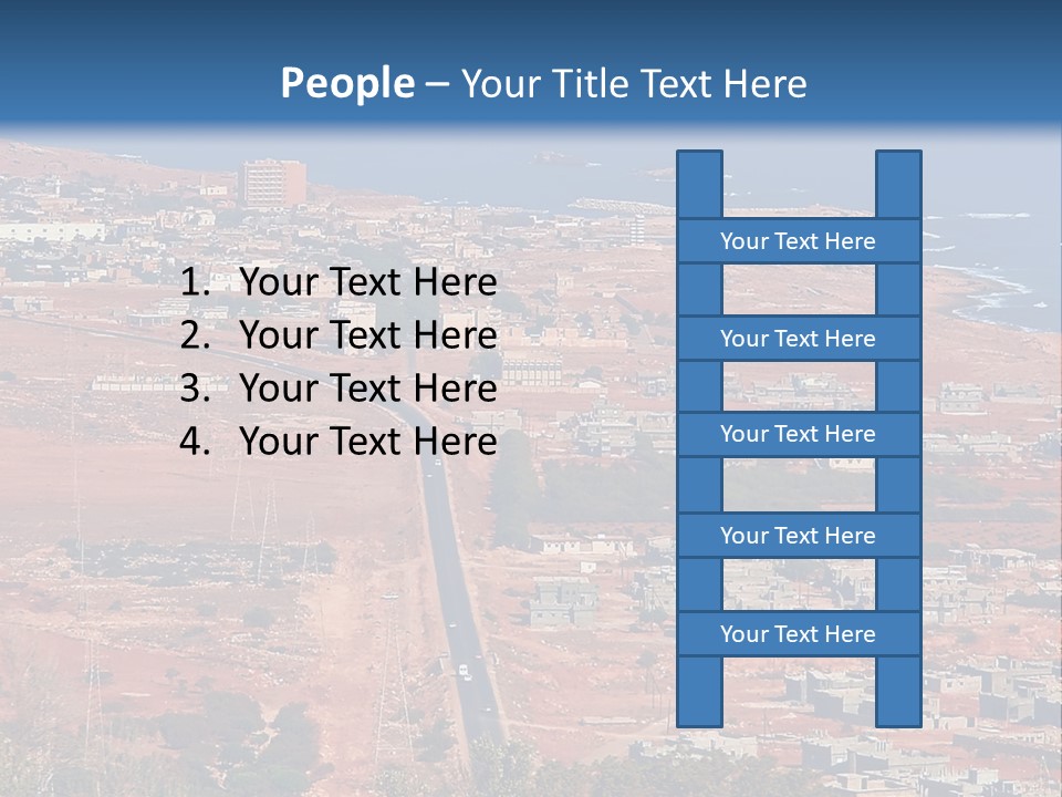 An Aerial View Of A City With A Blue Sky PowerPoint Template