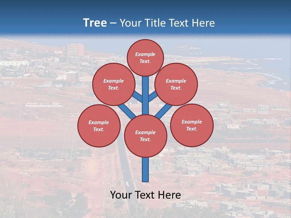 An Aerial View Of A City With A Blue Sky PowerPoint Template