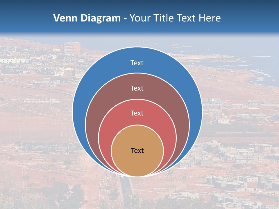 An Aerial View Of A City With A Blue Sky PowerPoint Template