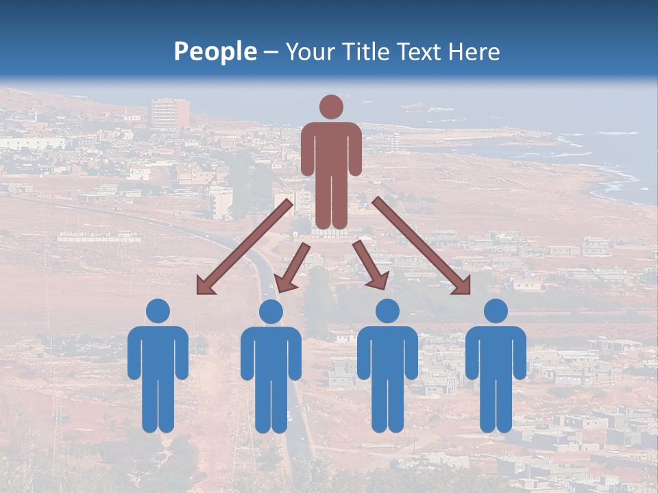 An Aerial View Of A City With A Blue Sky PowerPoint Template