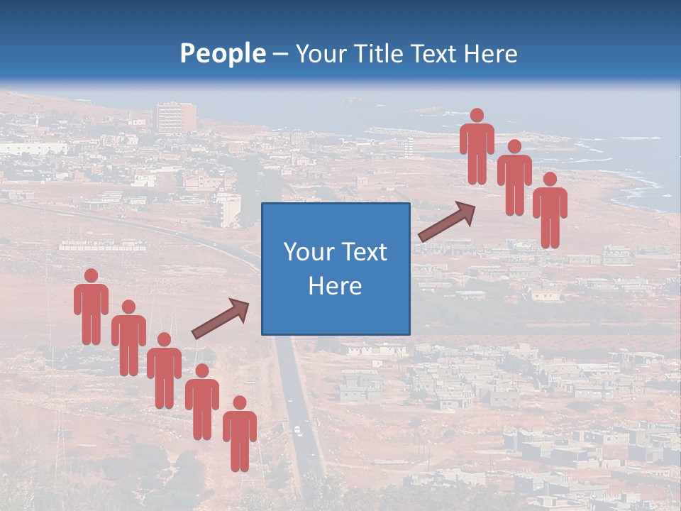 An Aerial View Of A City With A Blue Sky PowerPoint Template