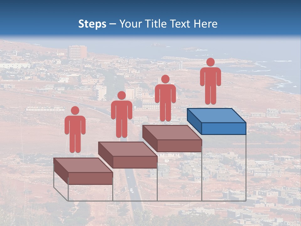 An Aerial View Of A City With A Blue Sky PowerPoint Template