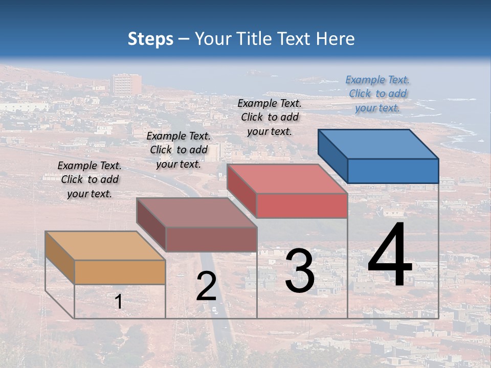 An Aerial View Of A City With A Blue Sky PowerPoint Template
