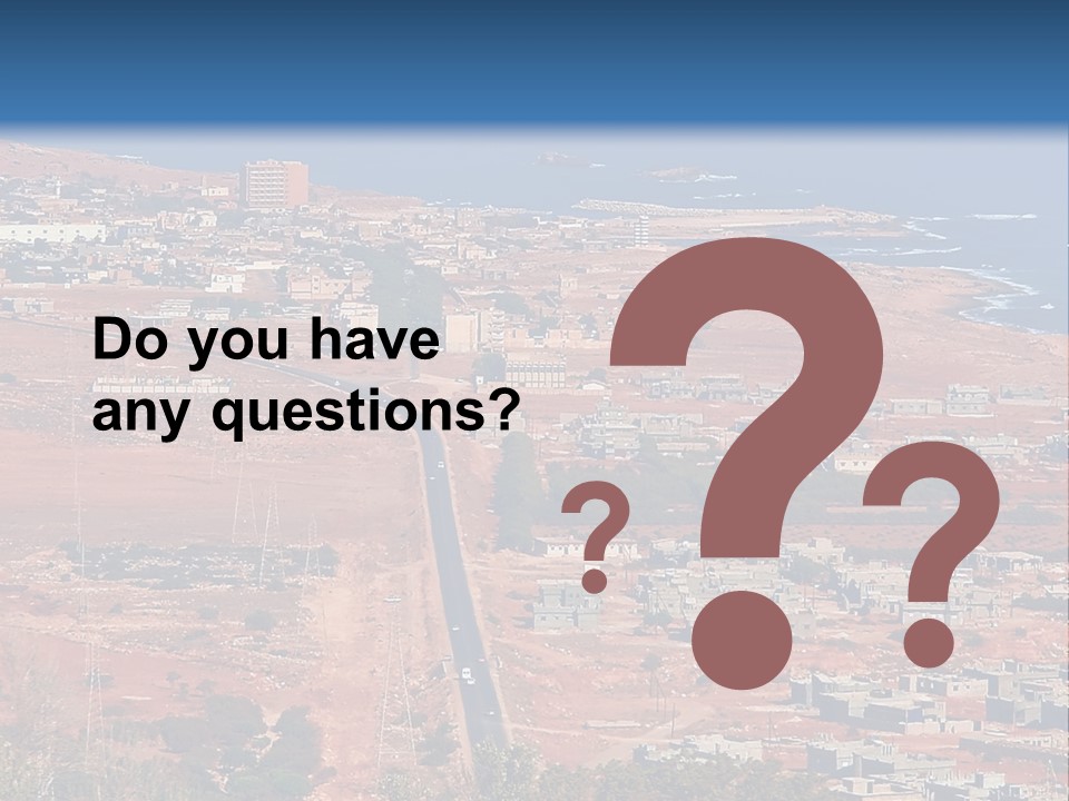 An Aerial View Of A City With A Blue Sky PowerPoint Template