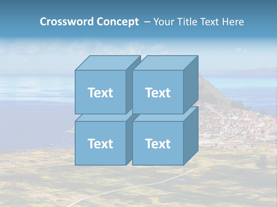 A Small Island In The Middle Of A Large Body Of Water PowerPoint Template