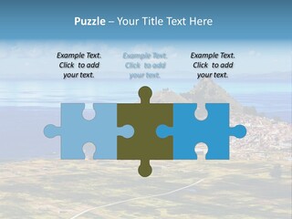 A Small Island In The Middle Of A Large Body Of Water PowerPoint Template