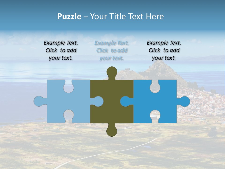 A Small Island In The Middle Of A Large Body Of Water PowerPoint Template