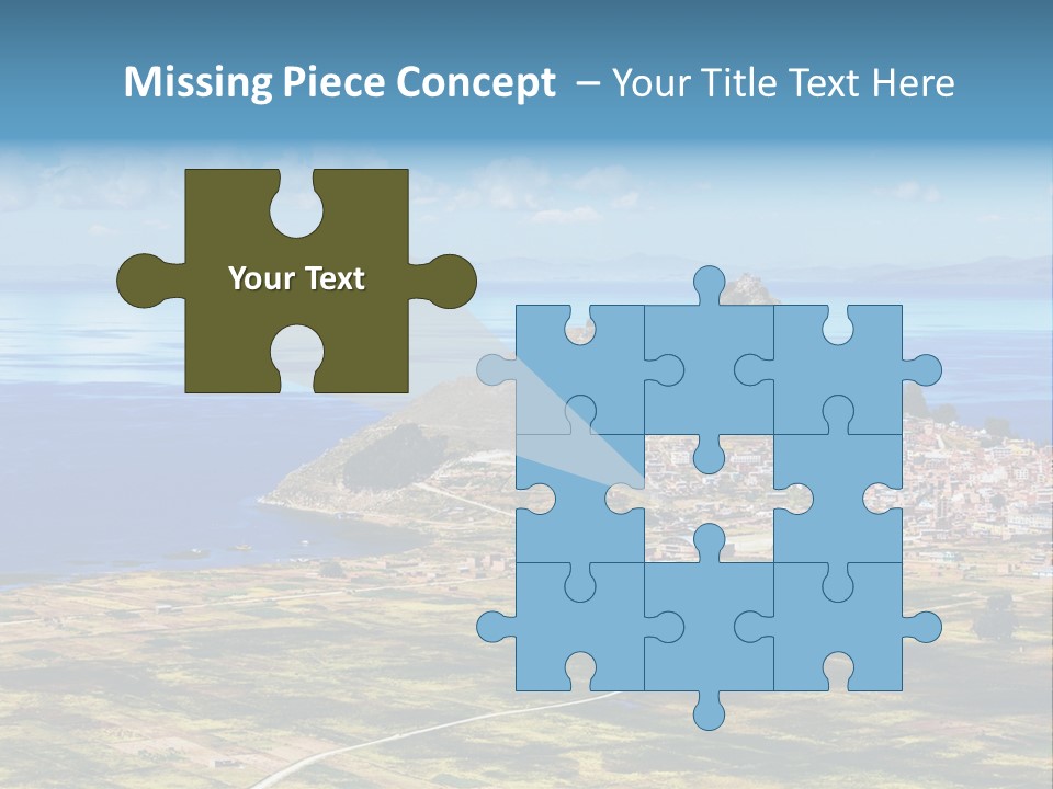 A Small Island In The Middle Of A Large Body Of Water PowerPoint Template