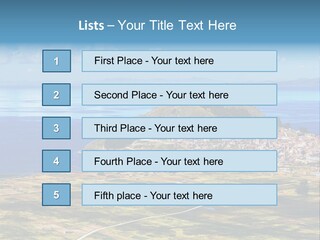 A Small Island In The Middle Of A Large Body Of Water PowerPoint Template