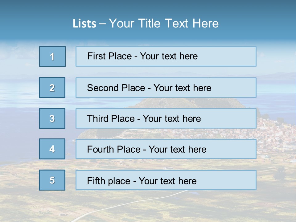 A Small Island In The Middle Of A Large Body Of Water PowerPoint Template