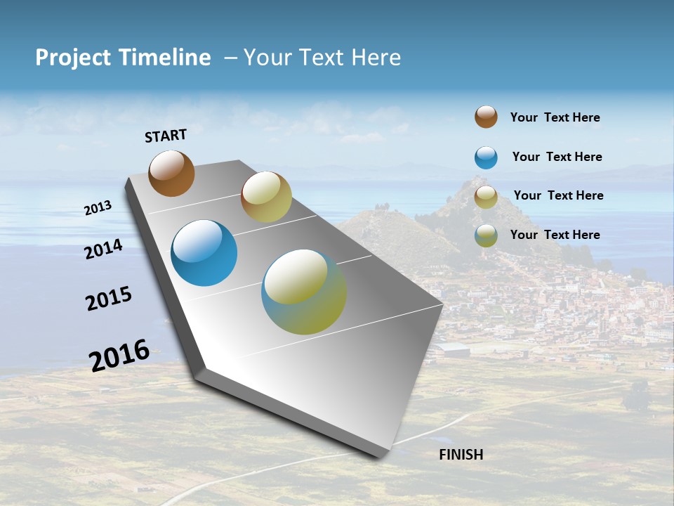 A Small Island In The Middle Of A Large Body Of Water PowerPoint Template
