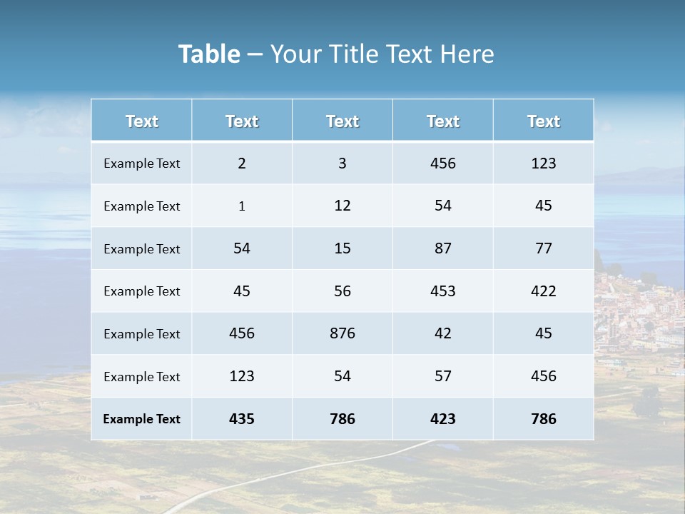 A Small Island In The Middle Of A Large Body Of Water PowerPoint Template