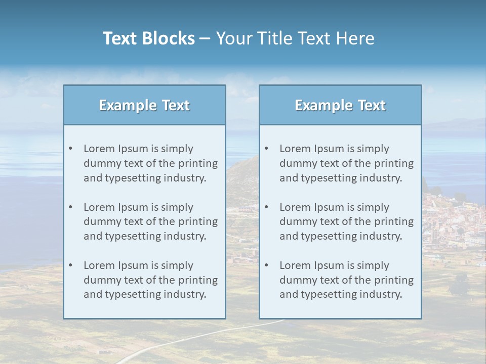 A Small Island In The Middle Of A Large Body Of Water PowerPoint Template