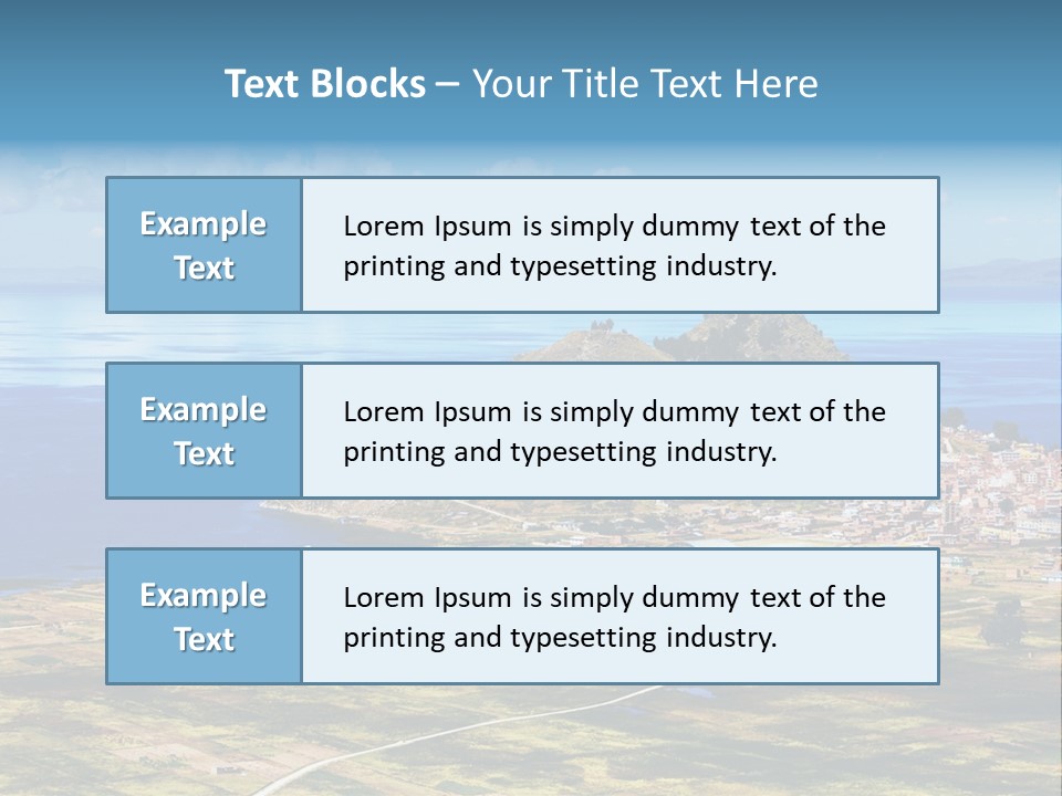 A Small Island In The Middle Of A Large Body Of Water PowerPoint Template