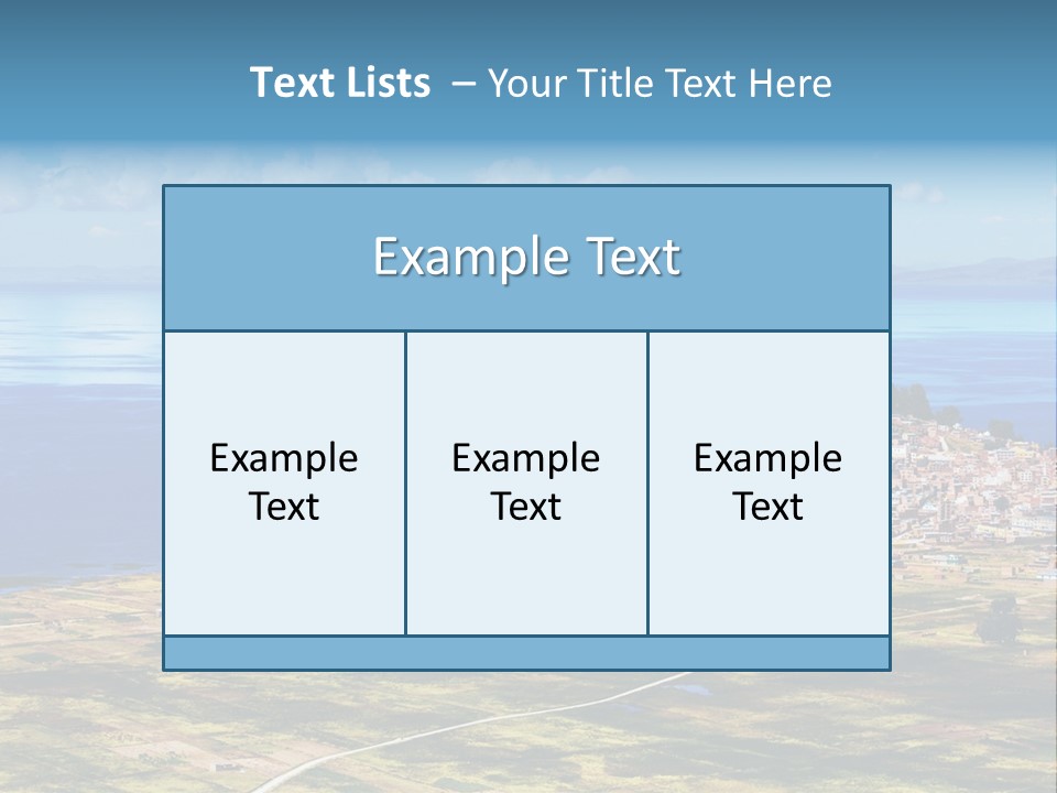 A Small Island In The Middle Of A Large Body Of Water PowerPoint Template