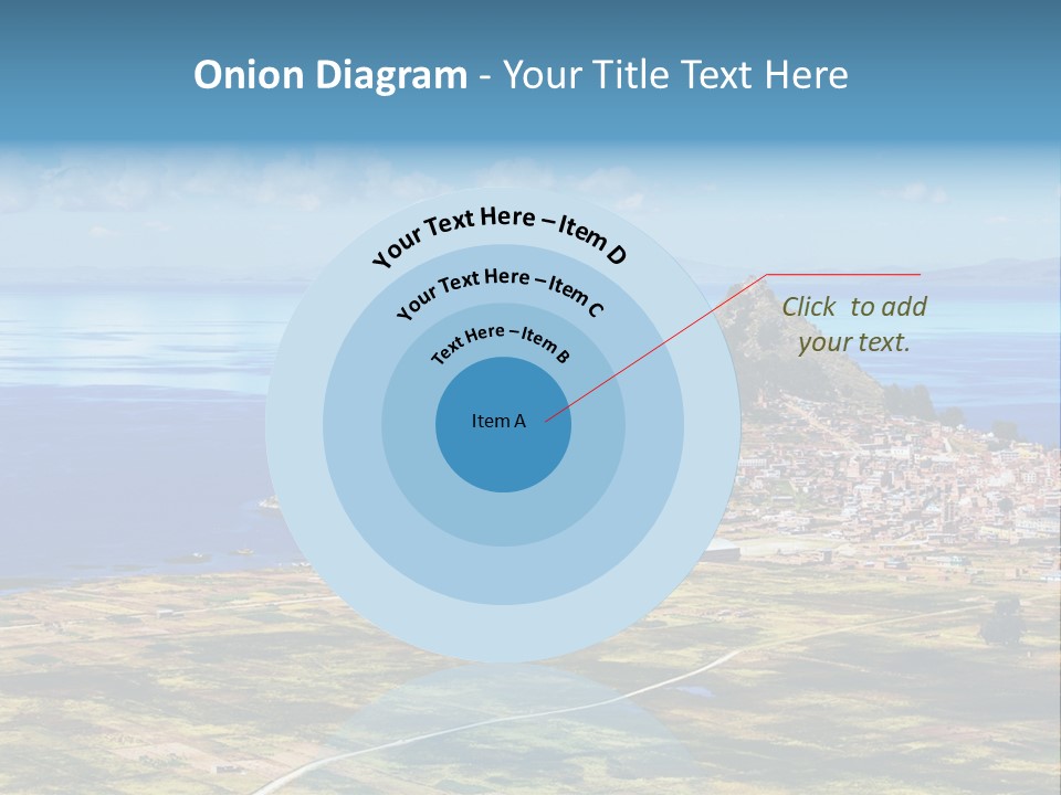 A Small Island In The Middle Of A Large Body Of Water PowerPoint Template