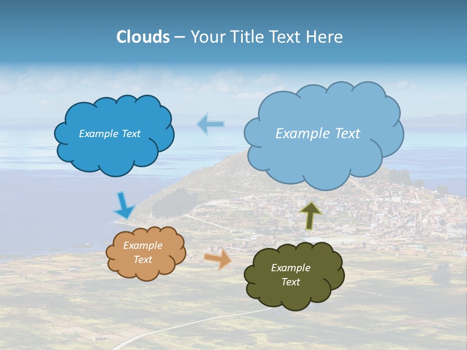 A Small Island In The Middle Of A Large Body Of Water PowerPoint Template