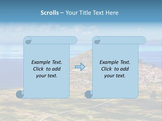 A Small Island In The Middle Of A Large Body Of Water PowerPoint Template