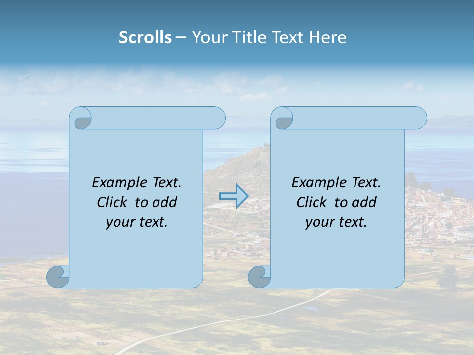 A Small Island In The Middle Of A Large Body Of Water PowerPoint Template