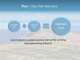 A Small Island In The Middle Of A Large Body Of Water PowerPoint Template