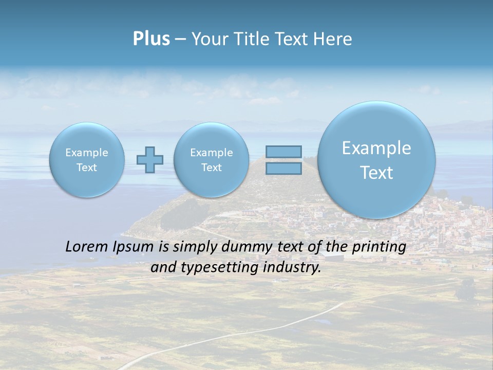 A Small Island In The Middle Of A Large Body Of Water PowerPoint Template