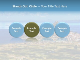 A Small Island In The Middle Of A Large Body Of Water PowerPoint Template