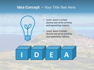 A Small Island In The Middle Of A Large Body Of Water PowerPoint Template