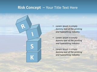 A Small Island In The Middle Of A Large Body Of Water PowerPoint Template